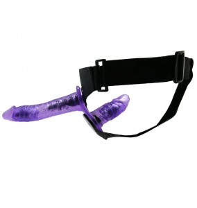 BAILE - Multi-speed Vibrating Lesbian Wearable Dual-Dildo Strap ons (L:17cm - D:4cm)